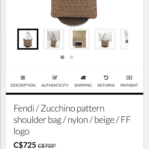 Fendi zucchino cross body bag - Picture 7 of 7